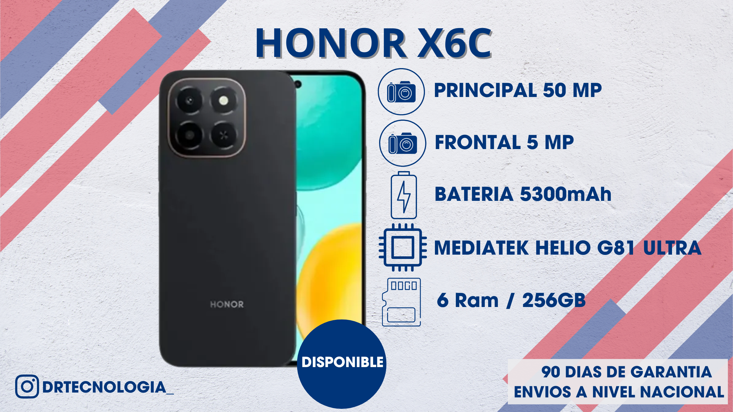 TELEFONO HONOR X6C 6/256GB 